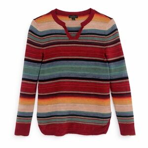 🌈 LRL Lauren Jeans Co. Striped Knit Sweater | Linen Cotton | Size M